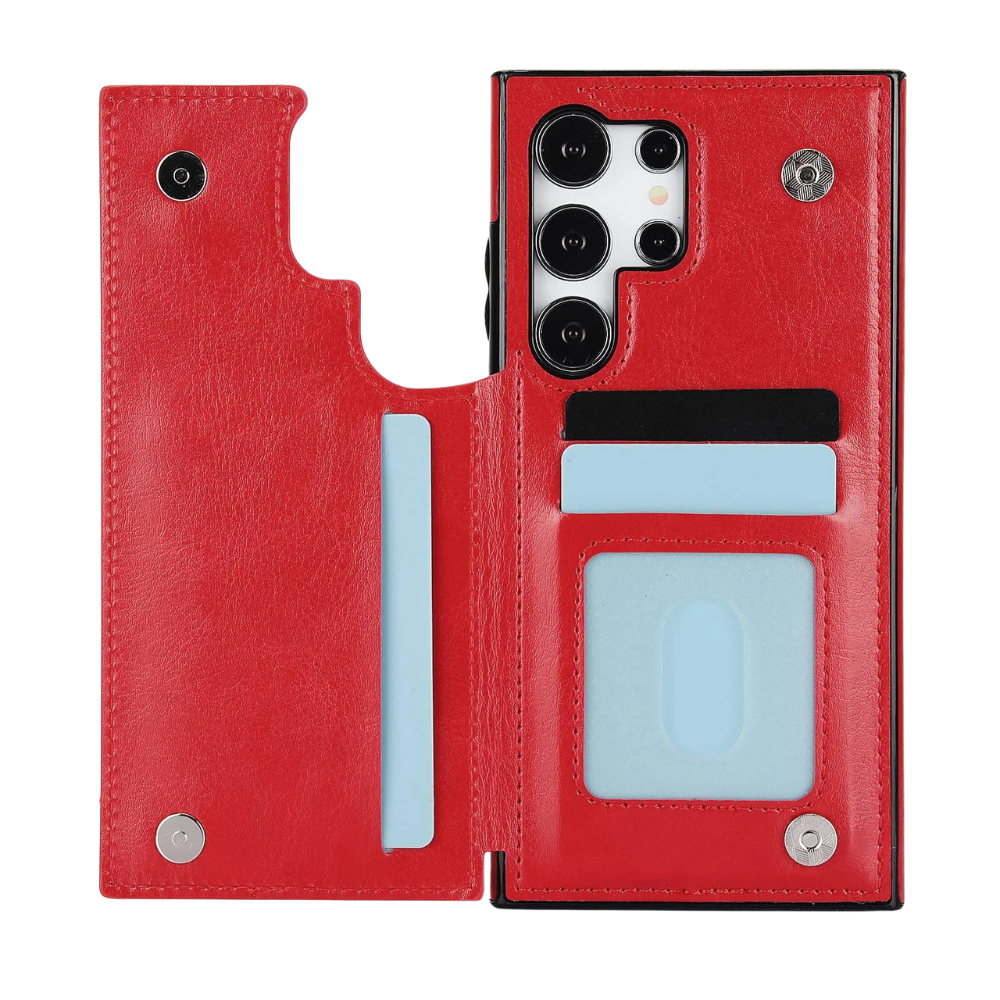 Cedo Leather Flip Wallet Galaxy Case