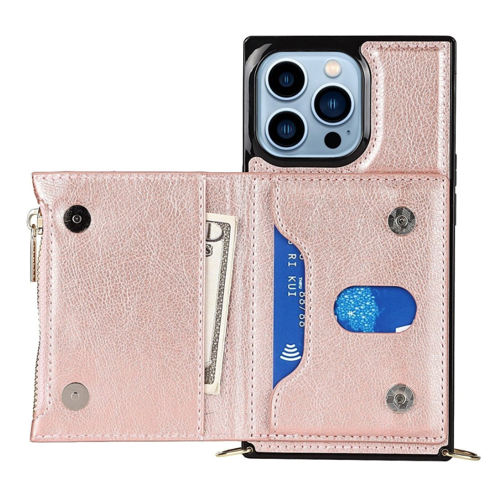 Regno Leather Zipper Wallet iPhone Case with Card Holder