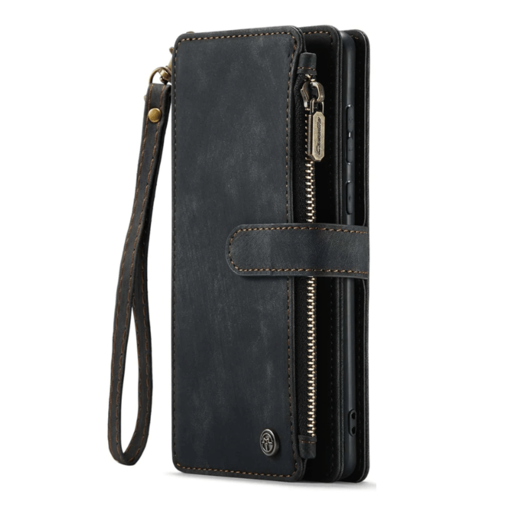 Saevio Magnetic Leather Wallet Galaxy Case