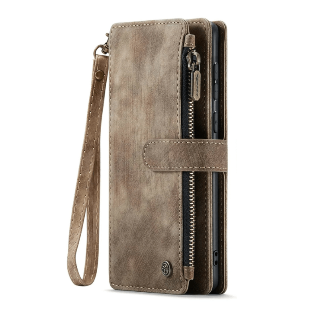 Saevio Magnetic Leather Wallet Galaxy Case