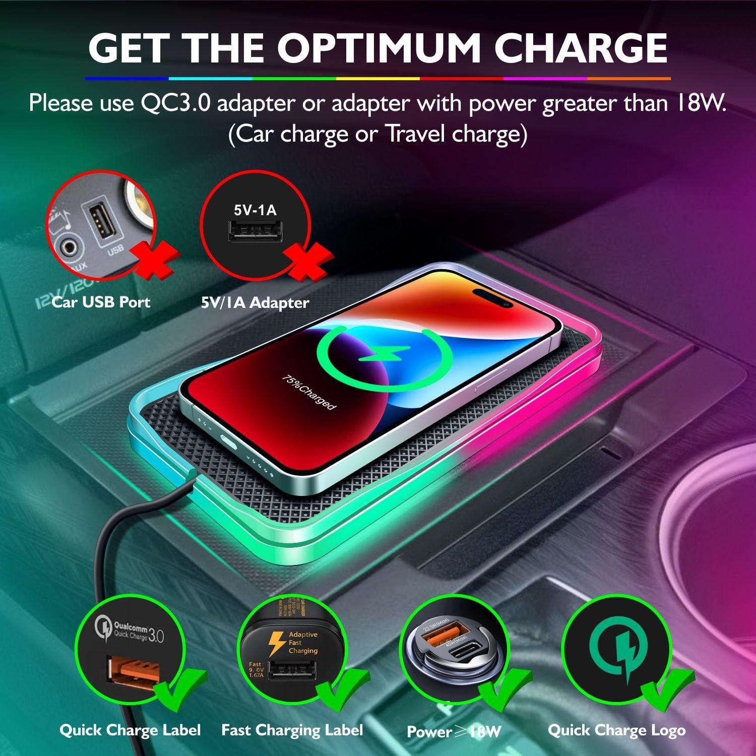 Converti Fast Charging Wireless Charging Pad With RGB LED - Astra Cases IE