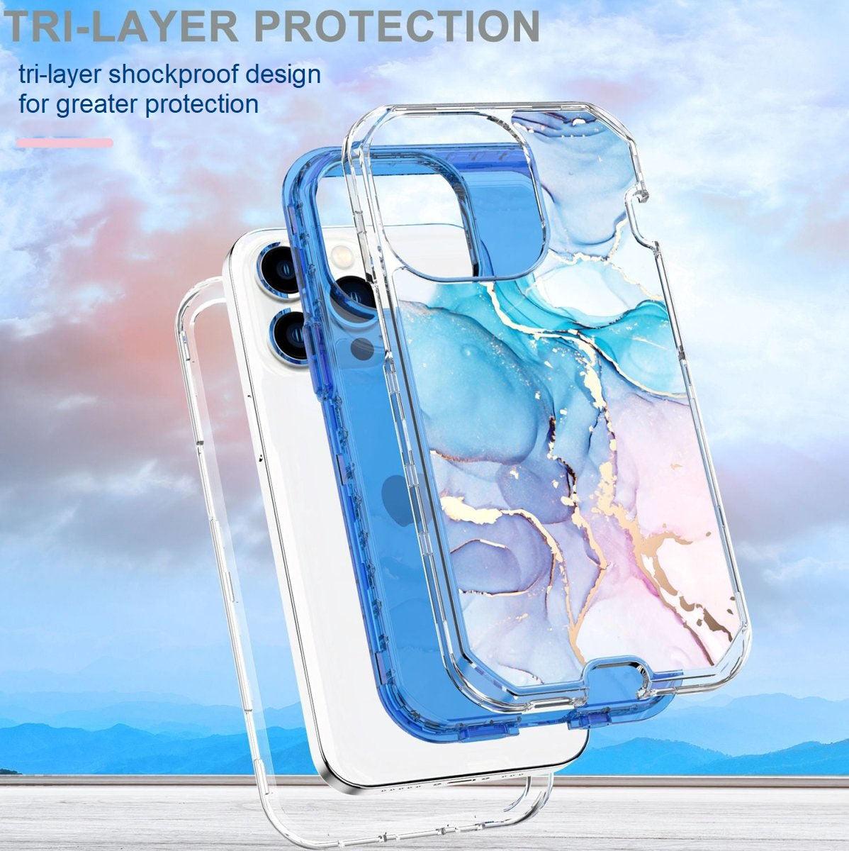 Castra Marble Pattern Soft Silicone iPhone Case - Astra Cases IE