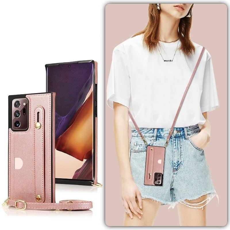 Lapis Slim Leather Galaxy Note Shockproof Case With Wrist Strap - Astra Cases IE