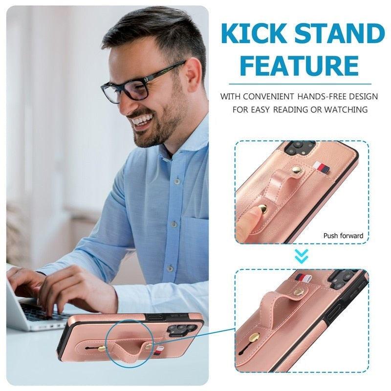 Luceo Retro Leather Galaxy A Series Case with Card Slot - Astra Cases IE