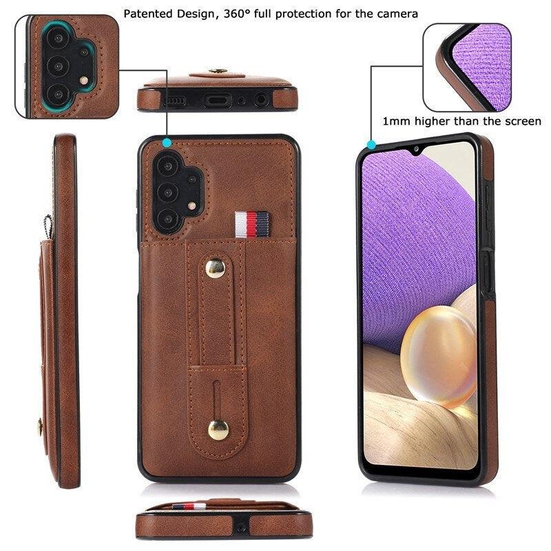 Luceo Retro Leather Galaxy A Series Case with Card Slot - Astra Cases IE