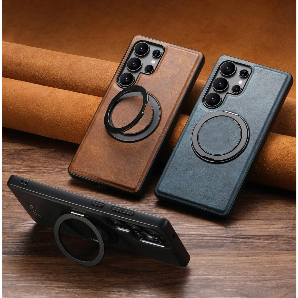 Caries Leather Galaxy Case With Built-in Kickstand
