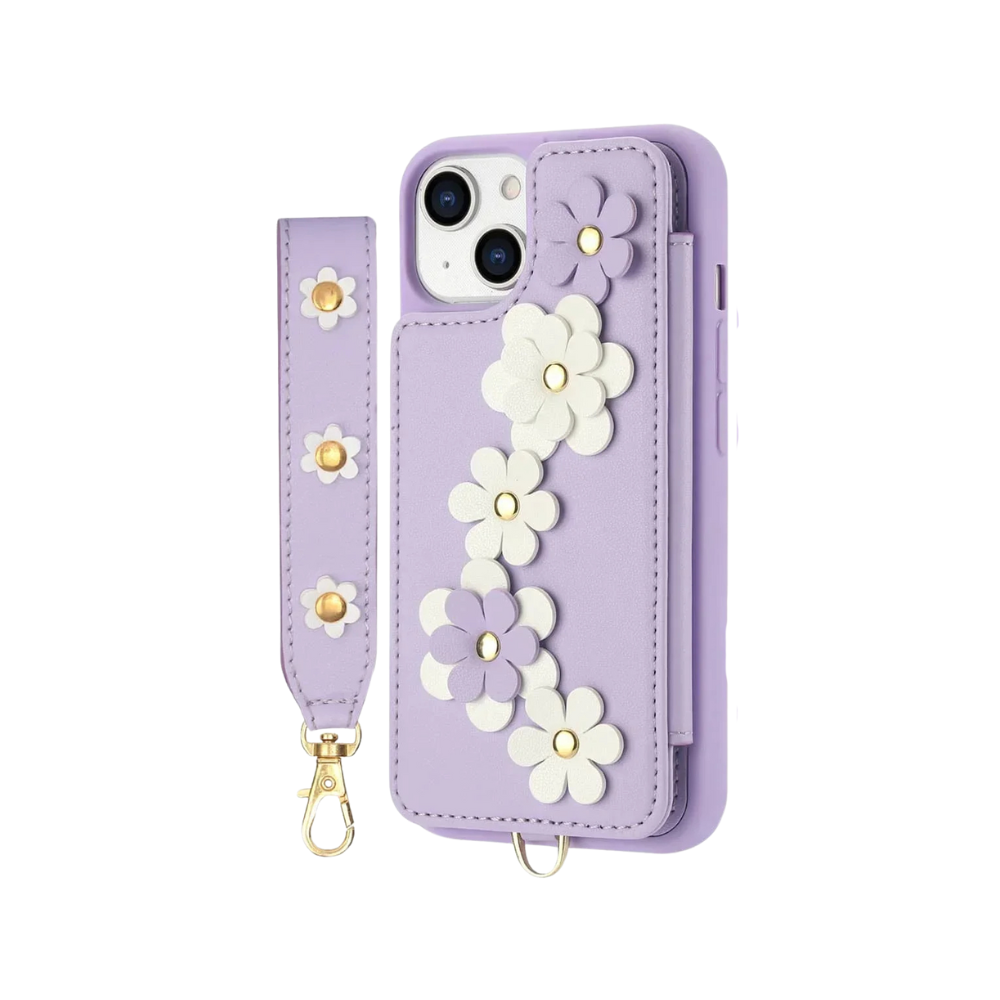 Venia Floral Design Detachable Wallet iPhone Case