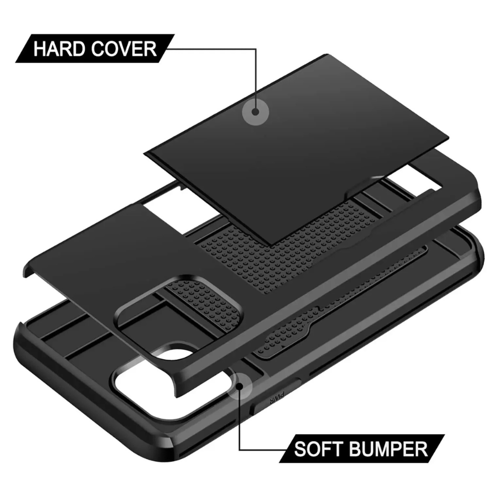 Depereo Military Grade Slide Wallet Case For iPhone With Card Slot