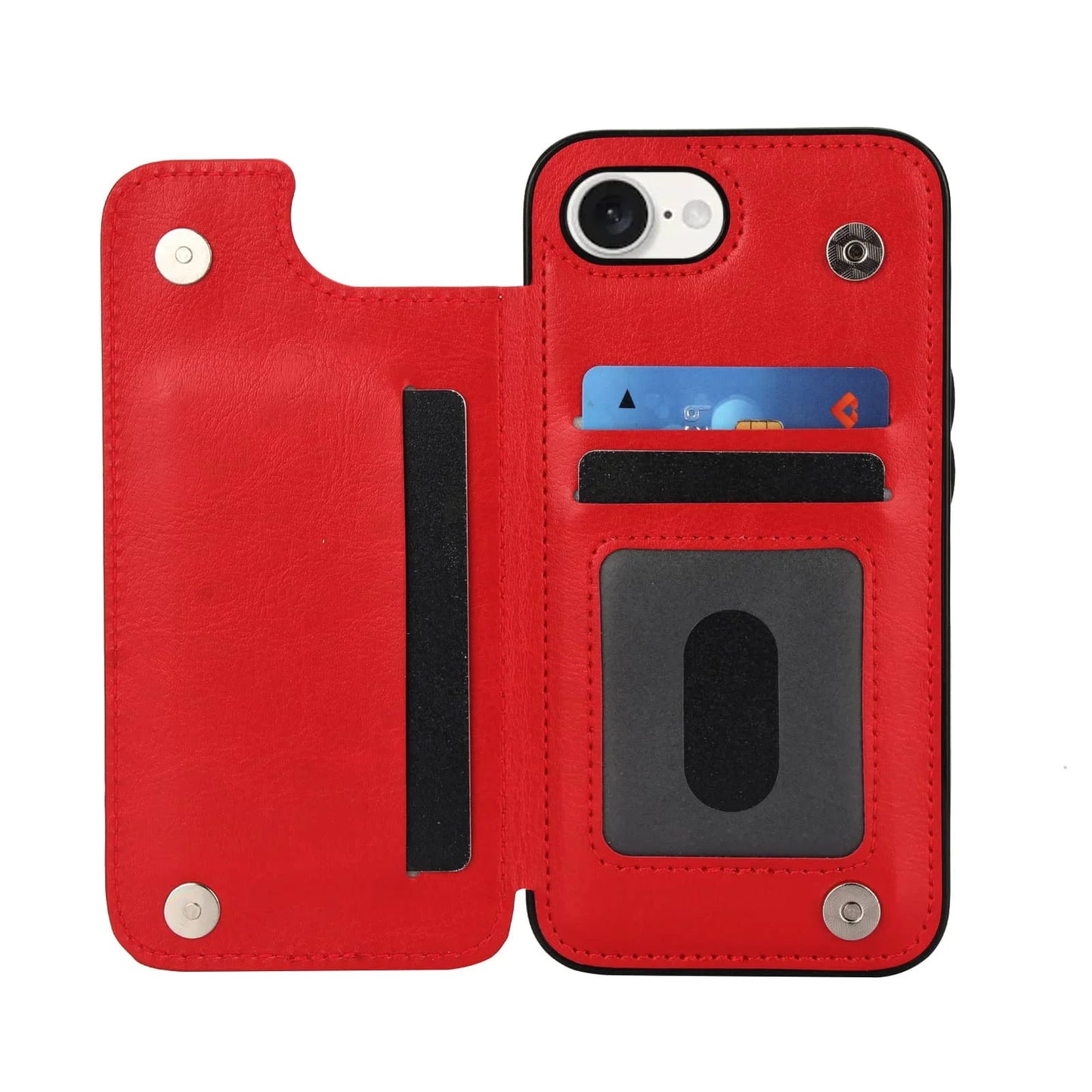 Vistor Leather Flip Wallet Case For iPhone 14-16 Series