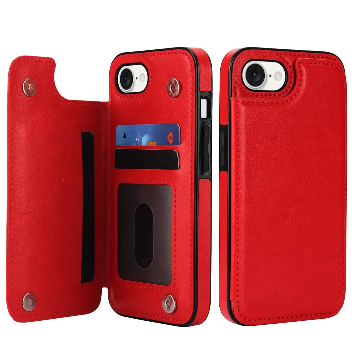 Vistor Leather Flip Wallet Case For iPhone 14-16 Series