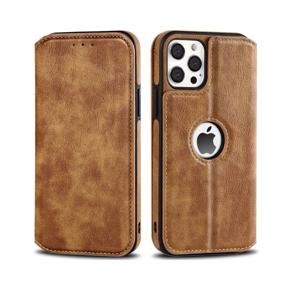 Flatus Leather Flip Wallet iPhone Case