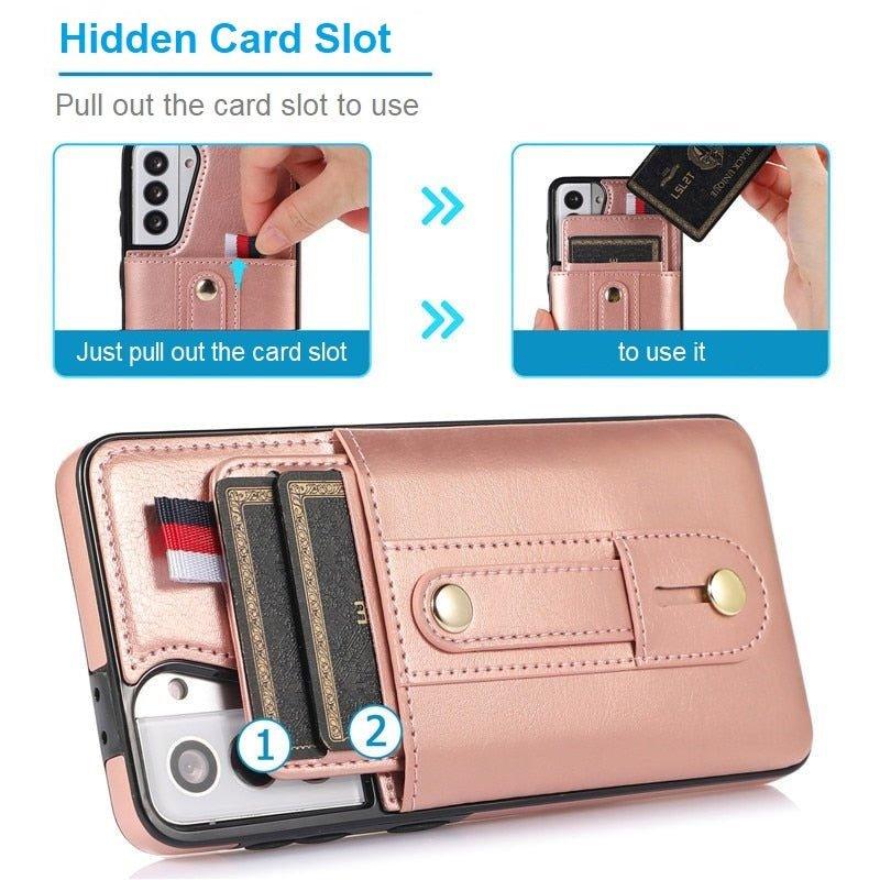 Libet Retro Leather Galaxy Case with Card Slot - Astra Cases