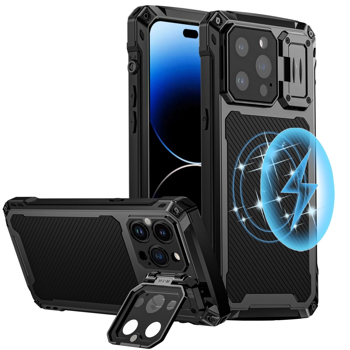 Mercis Military-Grade Case For iPhone 14 With Built-in Camera Lens Protector