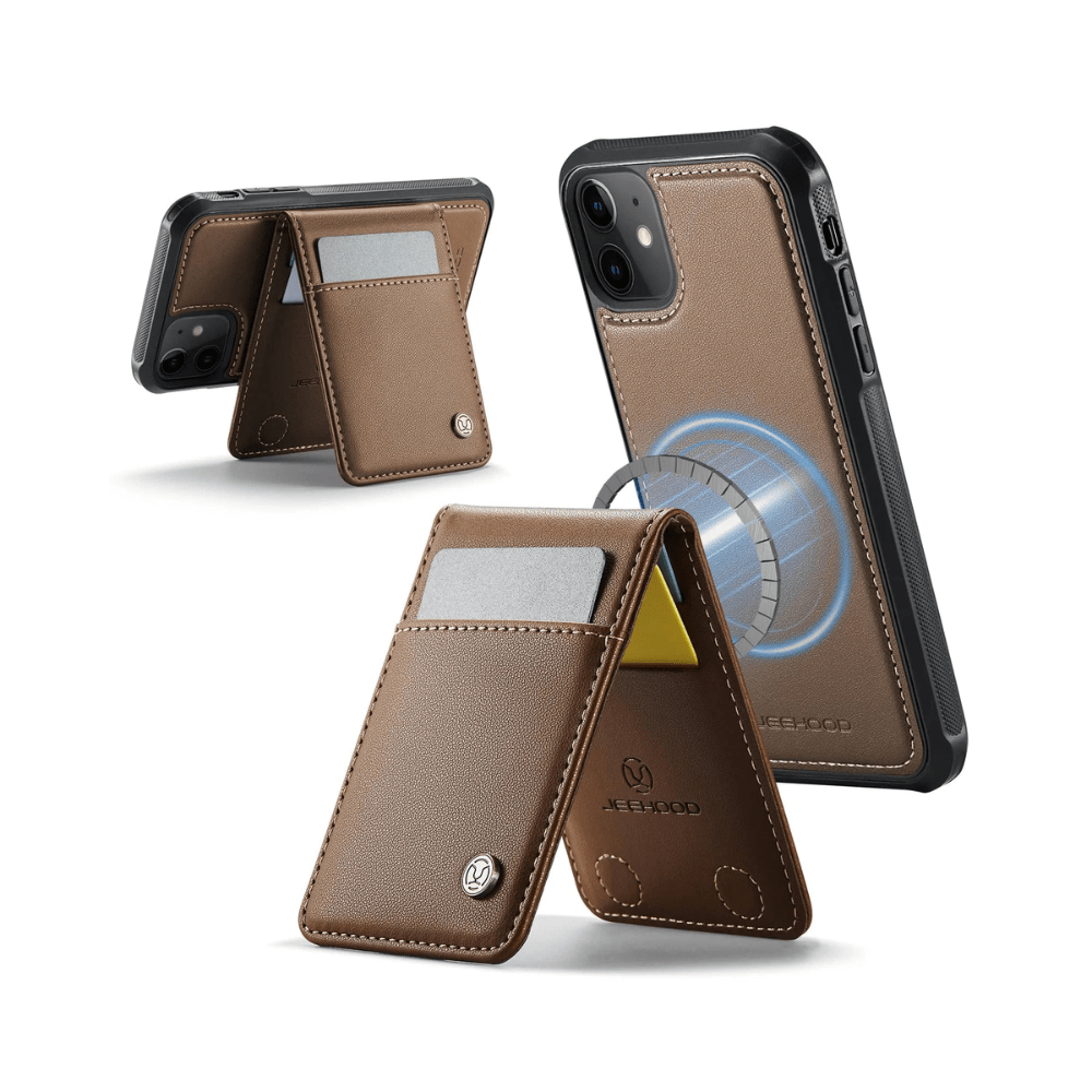 Pereo Magnetic Leather Wallet iPhone Case With Detachable Card Holder - Astra Cases