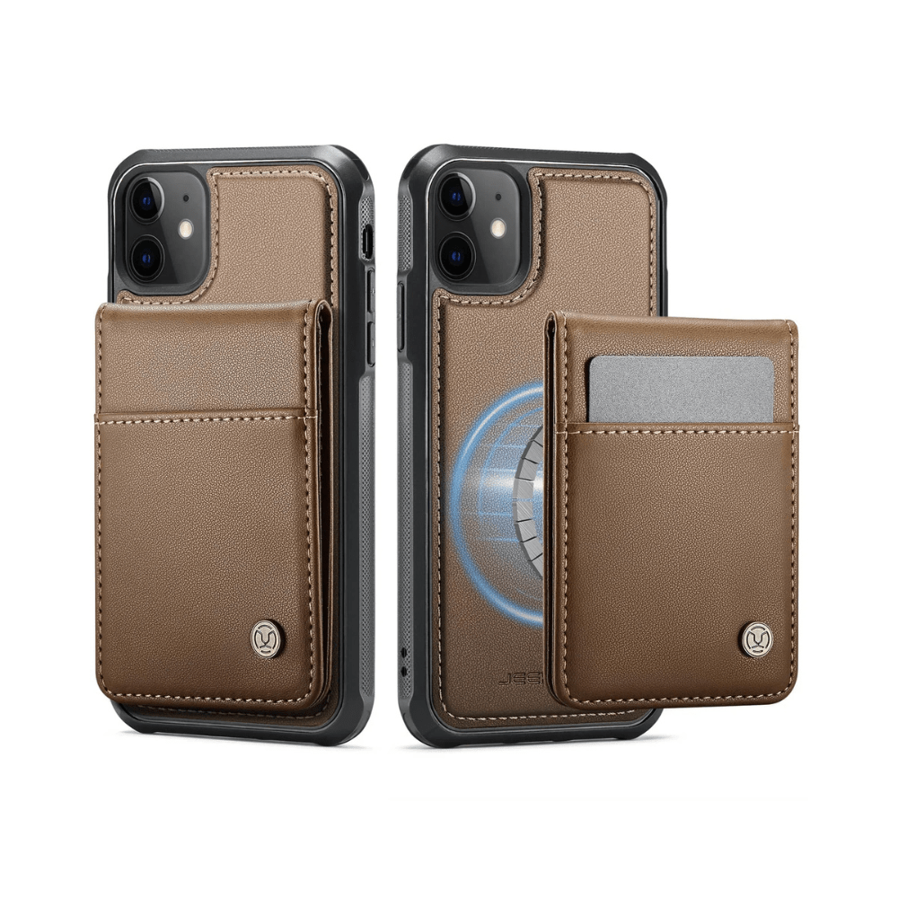 Pereo Magnetic Leather Wallet iPhone Case With Detachable Card Holder - Astra Cases