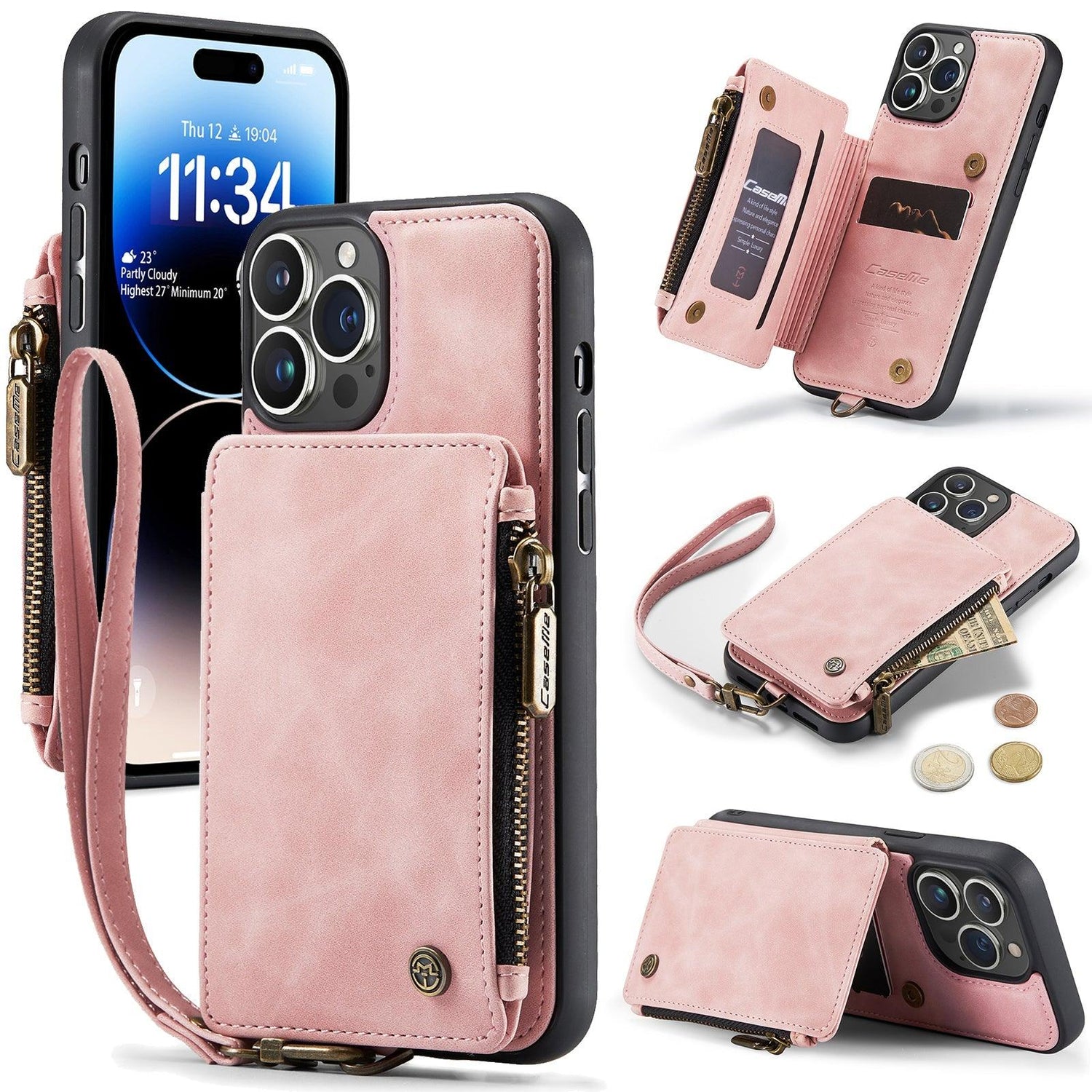 Saturn Leather iPhone Wallet Case for iPhone 14 and 15 Series - Astra Cases IE