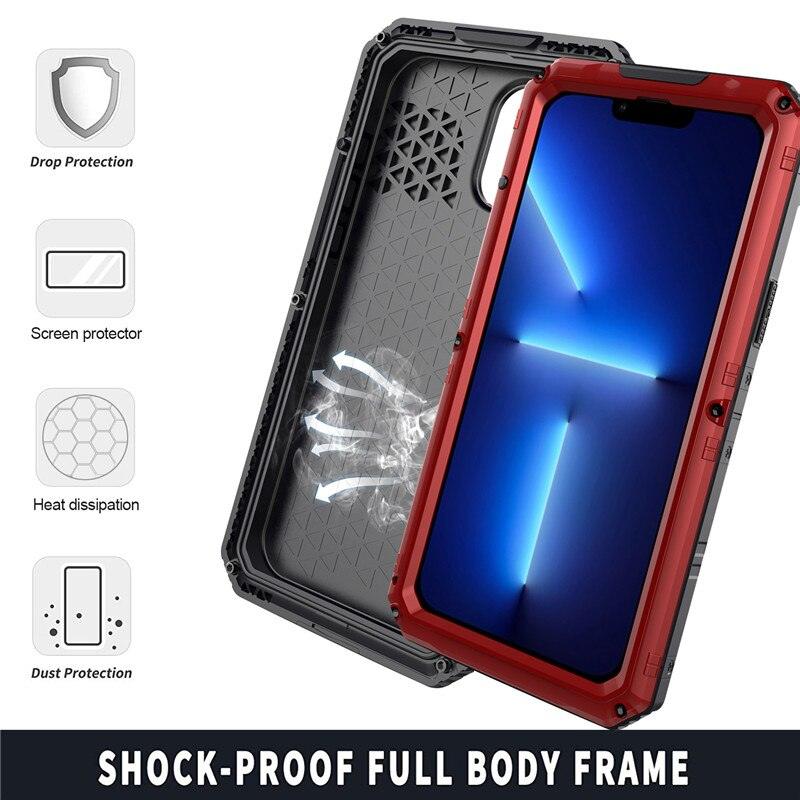 IP68 Real Waterproof Armor Phone Case for iPhone 13 12 11 Pro Max XR X XS Max 6 6S 7 8 Plus Swim Diving Outdoor Sports Cover - Astra Cases IE