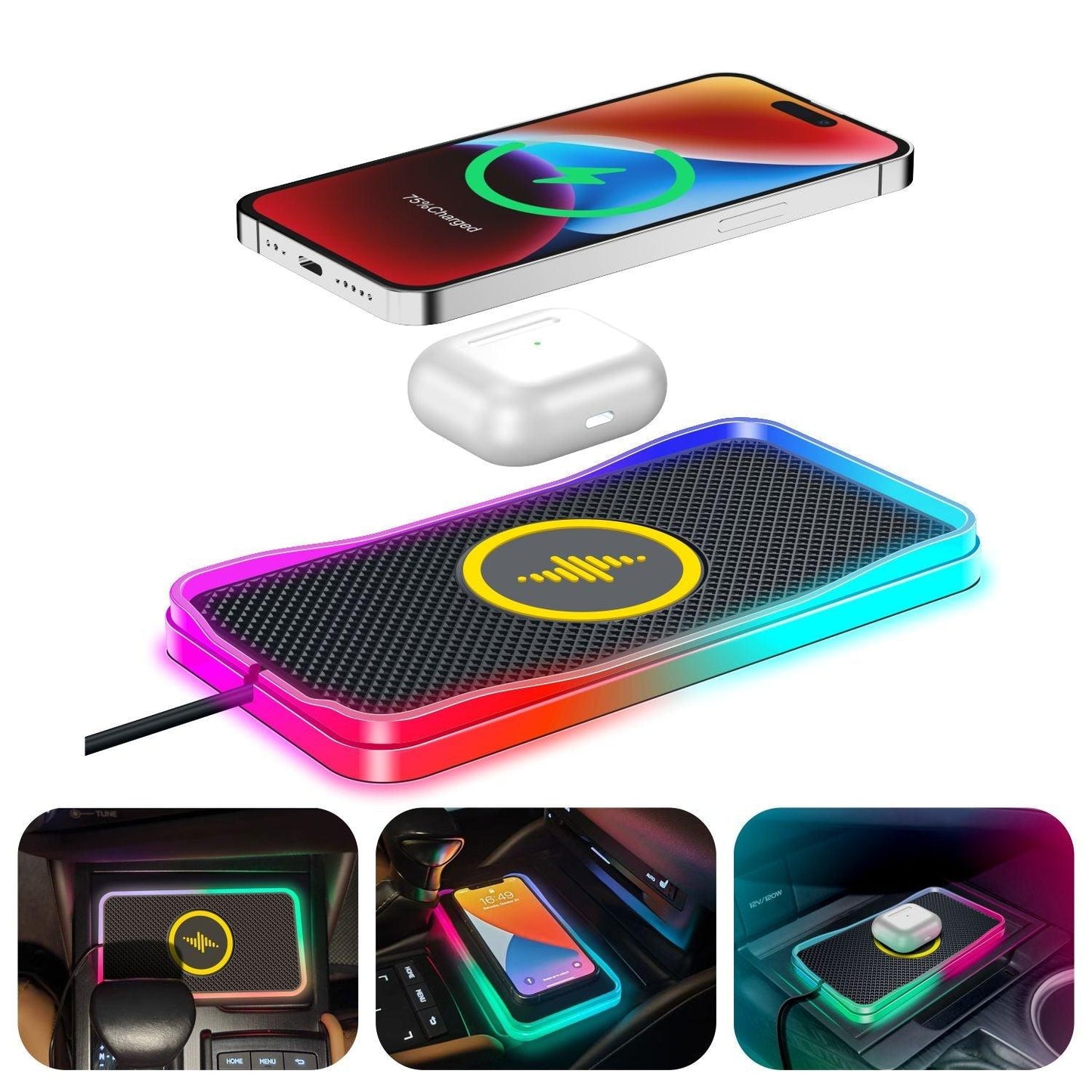 Converti Fast Charging Wireless Charging Pad With RGB LED - Astra Cases IE