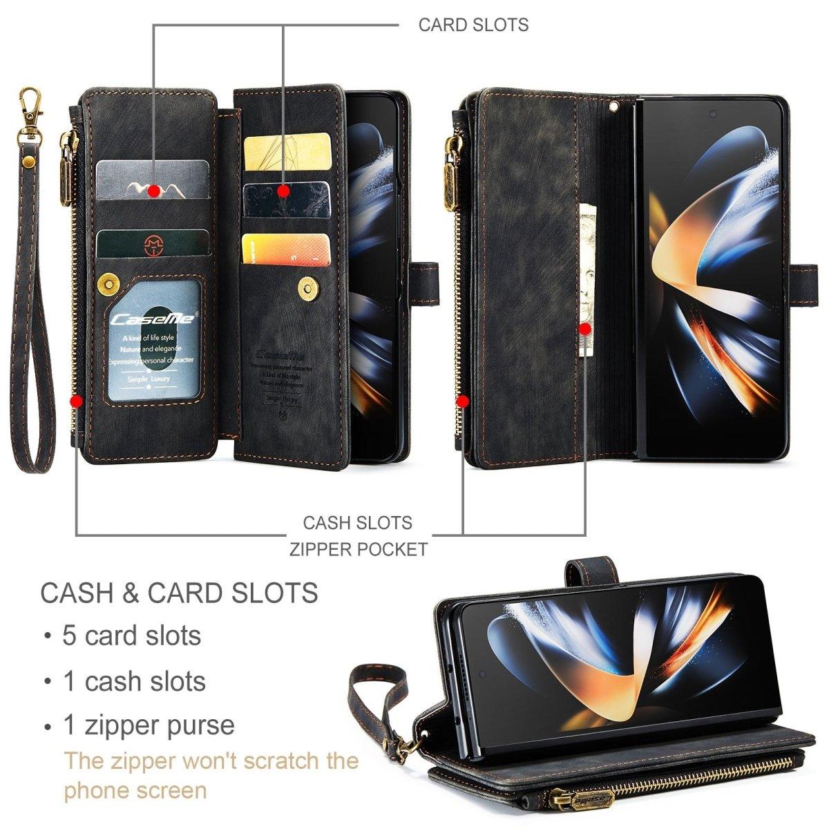 Cernere Magnetic Leather Wallet Case for Samsung Galaxy Z Fold 3 & 4 - Astra Cases