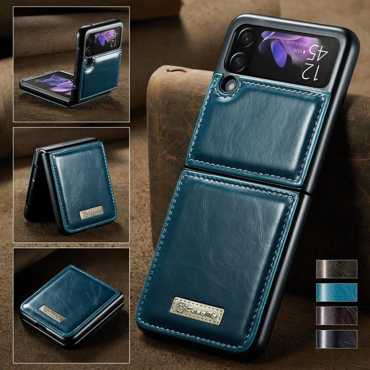 Erexi Luxury Leather Wallet Case For Samsung Galaxy Z Flip 3 - Astra Cases