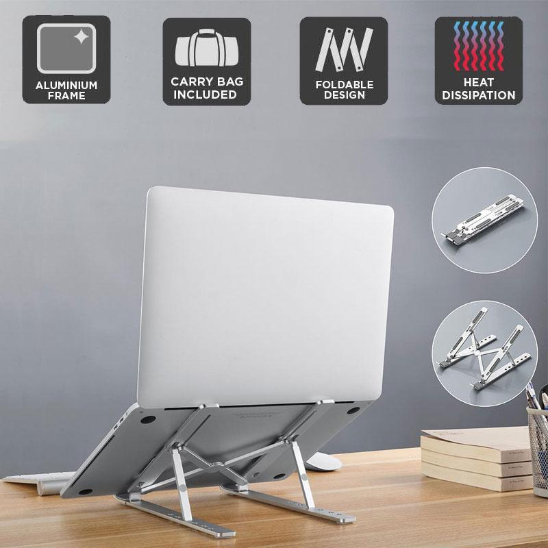 LappyLite Adjustable Aluminium Foldable Non-Slip Laptop Stand - Astra Cases