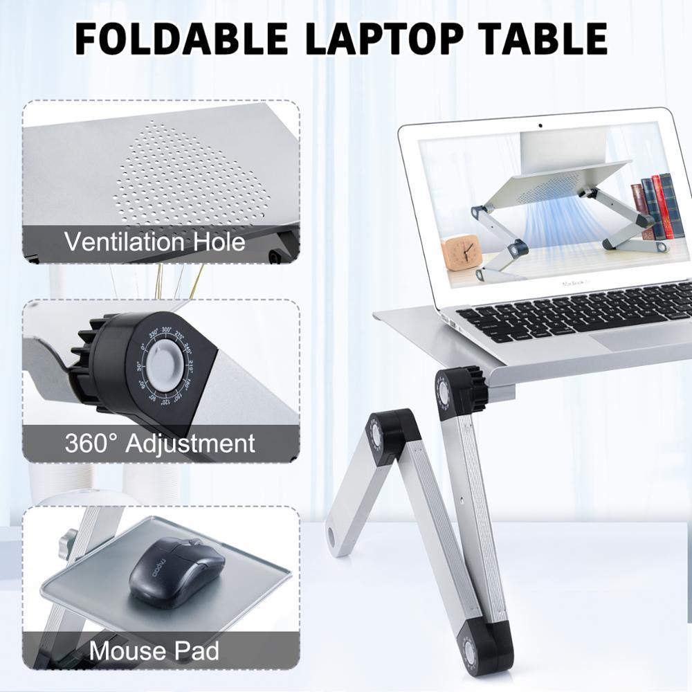 LappyLite Adjustable Ergonomic Portable Aluminum Laptop Desk (Mouse Pad Included) - Astra Cases