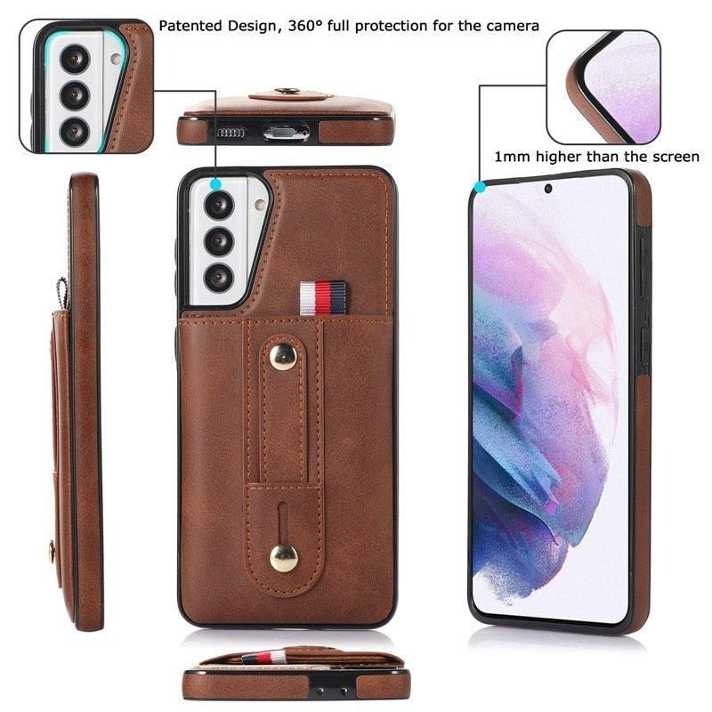 Libet Retro Leather Galaxy Case with Card Slot - Astra Cases IE